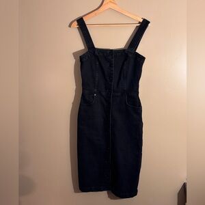 Structured Button Up Denim Dress